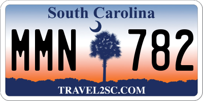 SC license plate MMN782