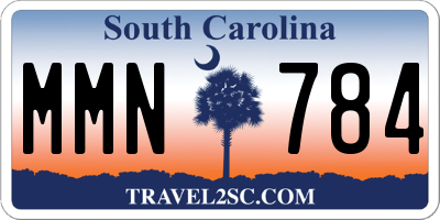 SC license plate MMN784