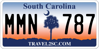 SC license plate MMN787