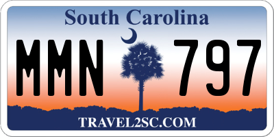 SC license plate MMN797