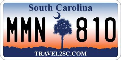 SC license plate MMN810