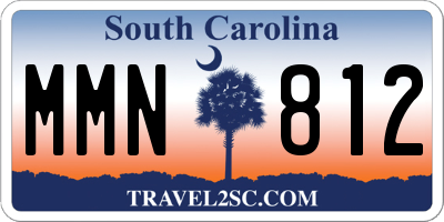 SC license plate MMN812