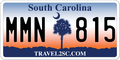 SC license plate MMN815