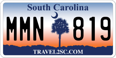 SC license plate MMN819