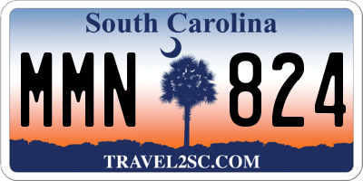 SC license plate MMN824