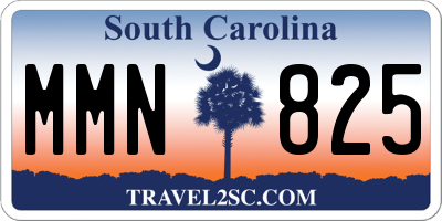 SC license plate MMN825