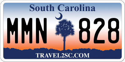SC license plate MMN828
