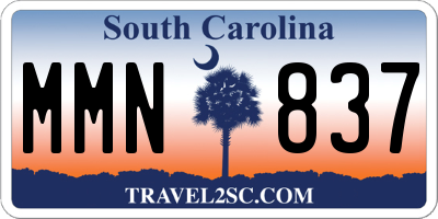 SC license plate MMN837