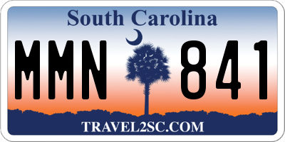 SC license plate MMN841