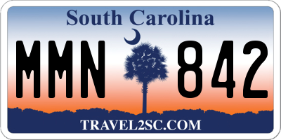 SC license plate MMN842