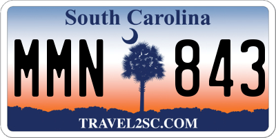 SC license plate MMN843