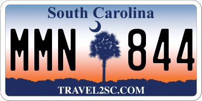 SC license plate MMN844