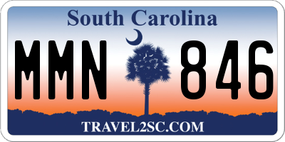 SC license plate MMN846