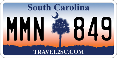SC license plate MMN849