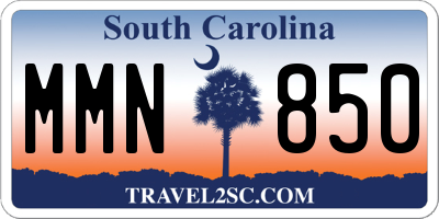 SC license plate MMN850