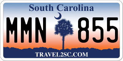 SC license plate MMN855