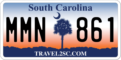 SC license plate MMN861