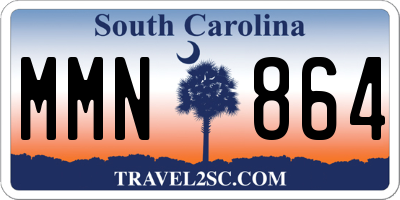 SC license plate MMN864