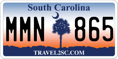 SC license plate MMN865