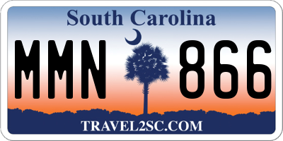 SC license plate MMN866