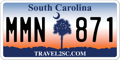SC license plate MMN871