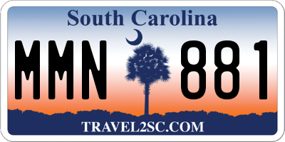 SC license plate MMN881