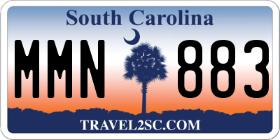 SC license plate MMN883