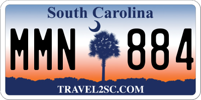SC license plate MMN884