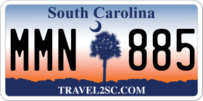 SC license plate MMN885