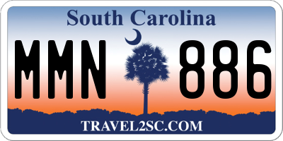 SC license plate MMN886