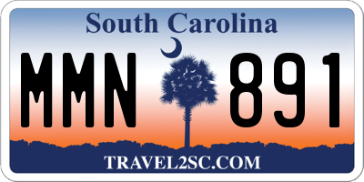 SC license plate MMN891