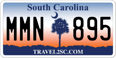 SC license plate MMN895