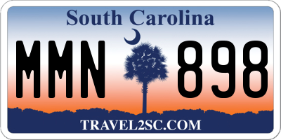 SC license plate MMN898