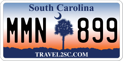 SC license plate MMN899