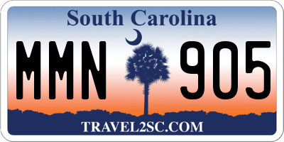SC license plate MMN905