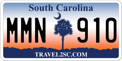 SC license plate MMN910