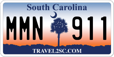 SC license plate MMN911