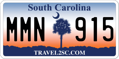 SC license plate MMN915