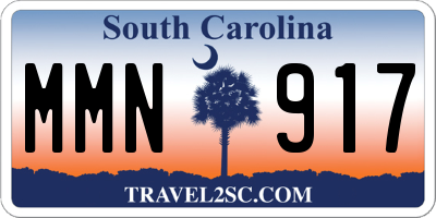 SC license plate MMN917