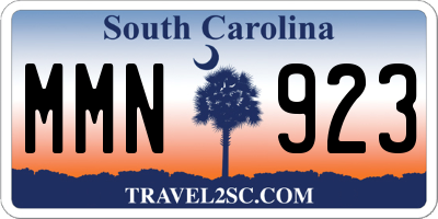 SC license plate MMN923