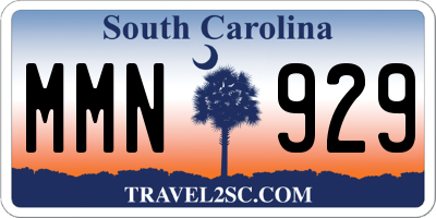 SC license plate MMN929