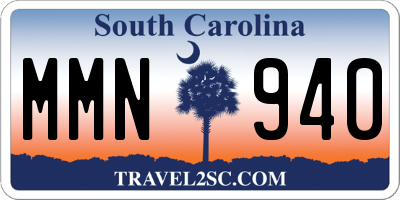 SC license plate MMN940