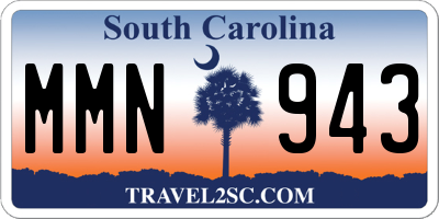 SC license plate MMN943