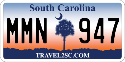 SC license plate MMN947