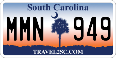 SC license plate MMN949