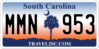 SC license plate MMN953