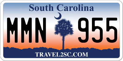 SC license plate MMN955