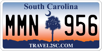 SC license plate MMN956