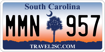 SC license plate MMN957
