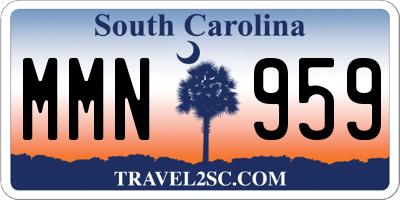 SC license plate MMN959